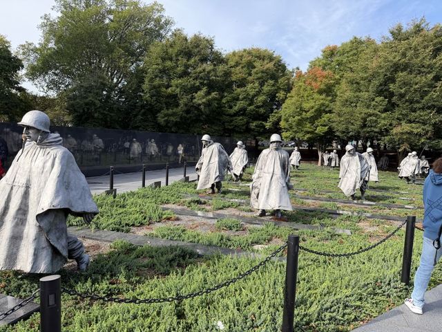 Steel soldiers on patrol at the Korean War Veterans Memorial